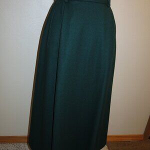 Pendleton midi skirt hunter green flannel size 6 petite unlined